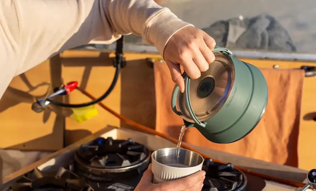 Чайник складной Sea to Summit Detour Stainless Steel Collapsible Kettle 1,6 L Оливковый - фото 4