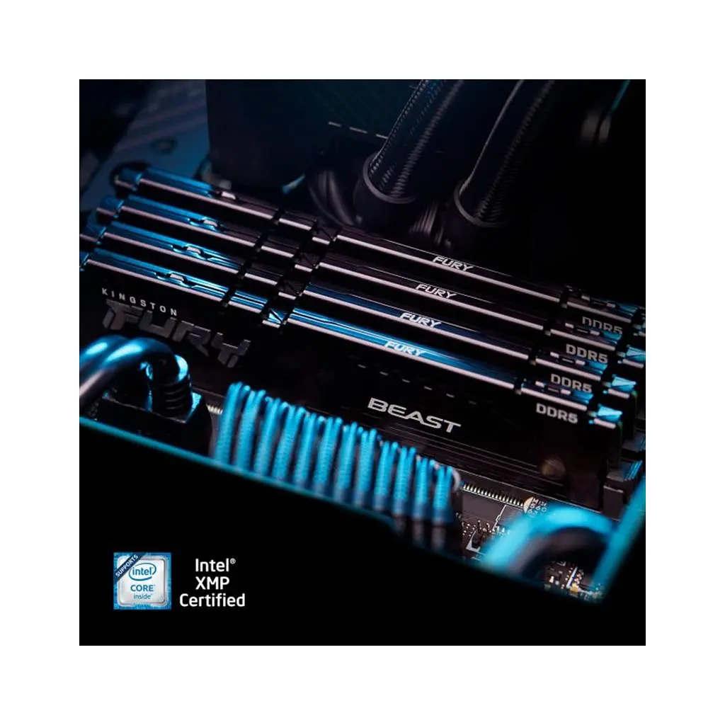Модуль памяти для компьютера DDR5 64GB (2x32GB) 5600 MHz Fury Beast Black Kingston Fury (ex.HyperX) (KF556C36BBE2K2-64) - фото 10