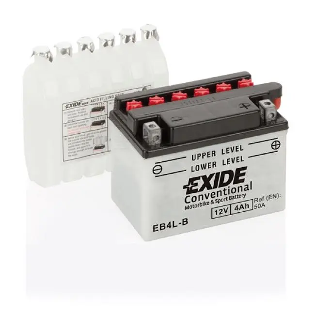 Мото акумулятор EXIDE CONVENTIONAL 6СТ-4Ah АзЕ 12В 50А (EN) EB4L-B
