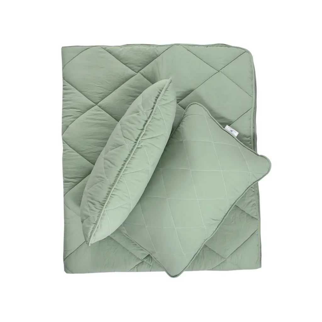 Набор одеяло с подушками Penelope - Colors in Comfort green зеленый евро - фото 8