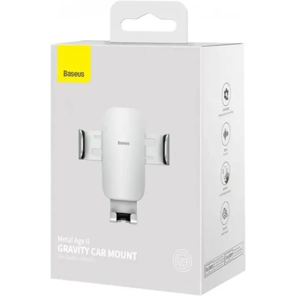Автотримач Baseus Metal Age 2 Gravity Car Mount Air Outlet Version Silver (SUJS000012) [104434] - фото 7