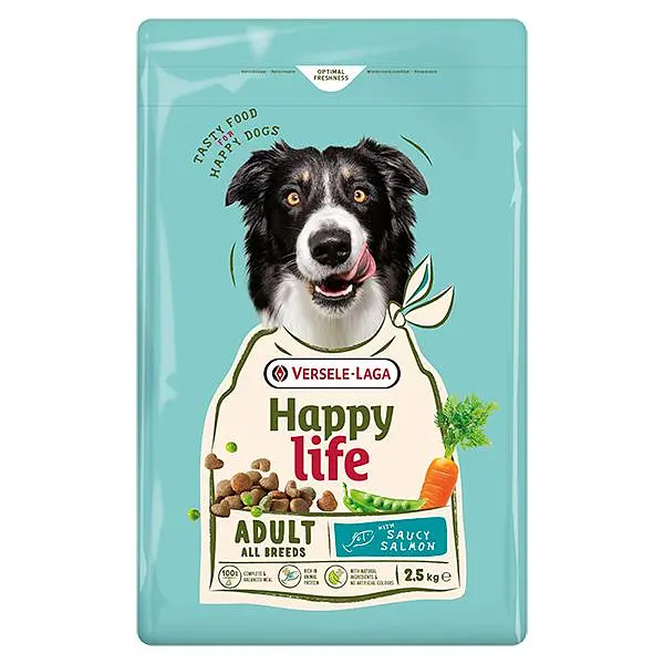 Сухий корм для собак усіх порід Happy Life Adult with Salmon Хеппі Лайф Лосось 2.5 кг