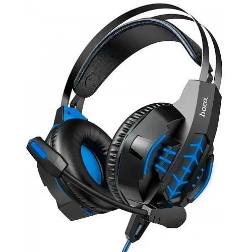 Навушники Hoco gaming Cool tour headphones LED W102 чорно червоні 6931474740922 - фото 2