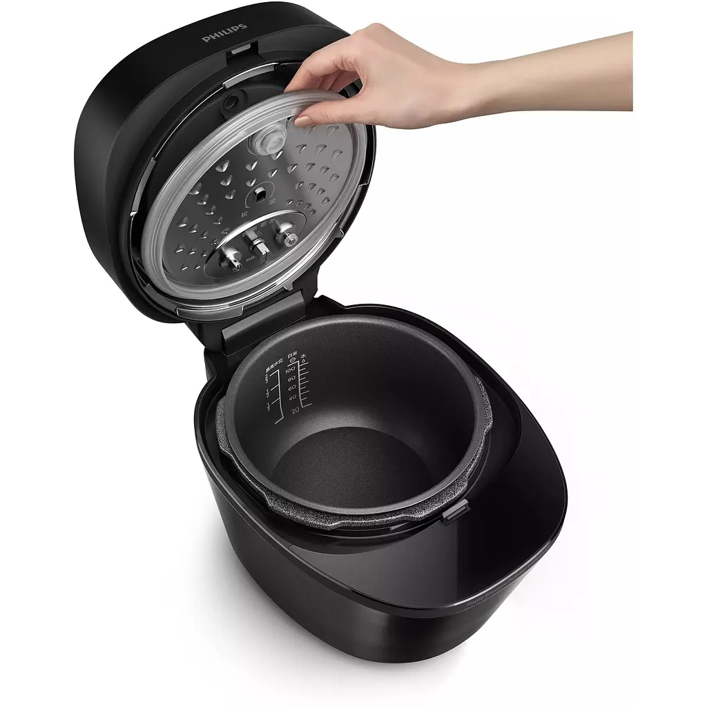 Мультиварка-скороварка Philips All in One Cooker 1000 Вт черная (HD2151/40) - фото 9