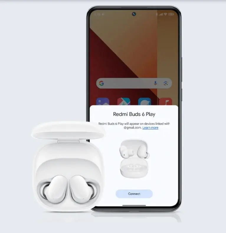 Bluetooth-гарнітура Xiaomi Redmi Buds 6 Play White (BHR8773GL)_EU (BHR8773GL_EU) - фото 2