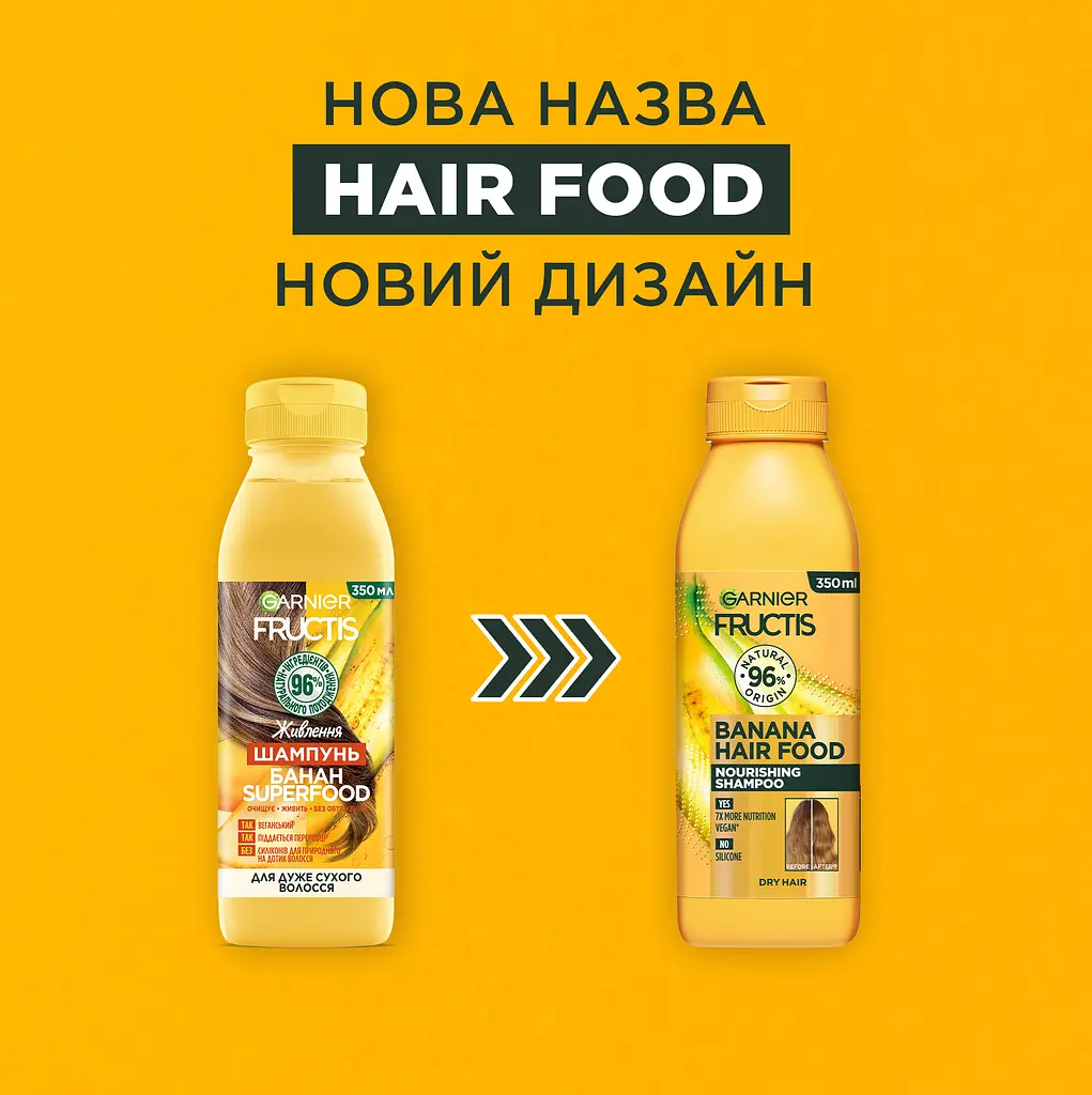 Шампунь Garnier Fructis Hair Food Banana для очень сухих волос 350 мл - фото 4