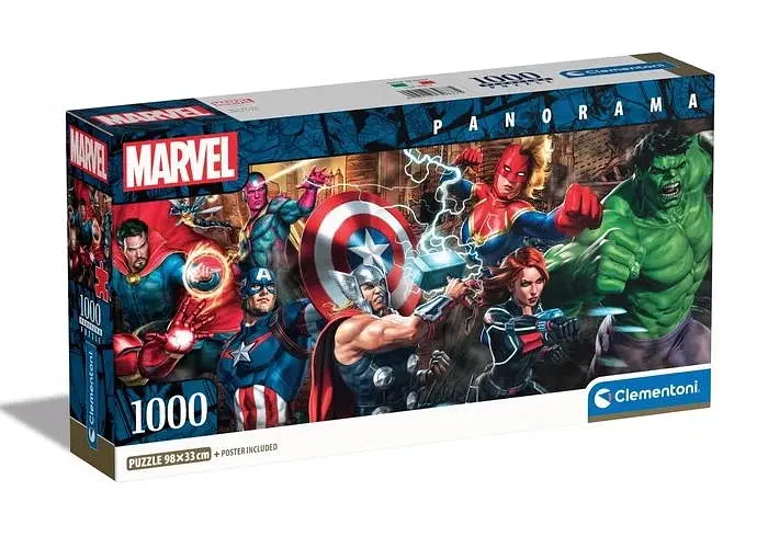 Пазл Clementoni Супергерої, Marvel (Marvel Panorama Puzzle - 1000 pcs.), 1000 ел. (панорама) (39877)