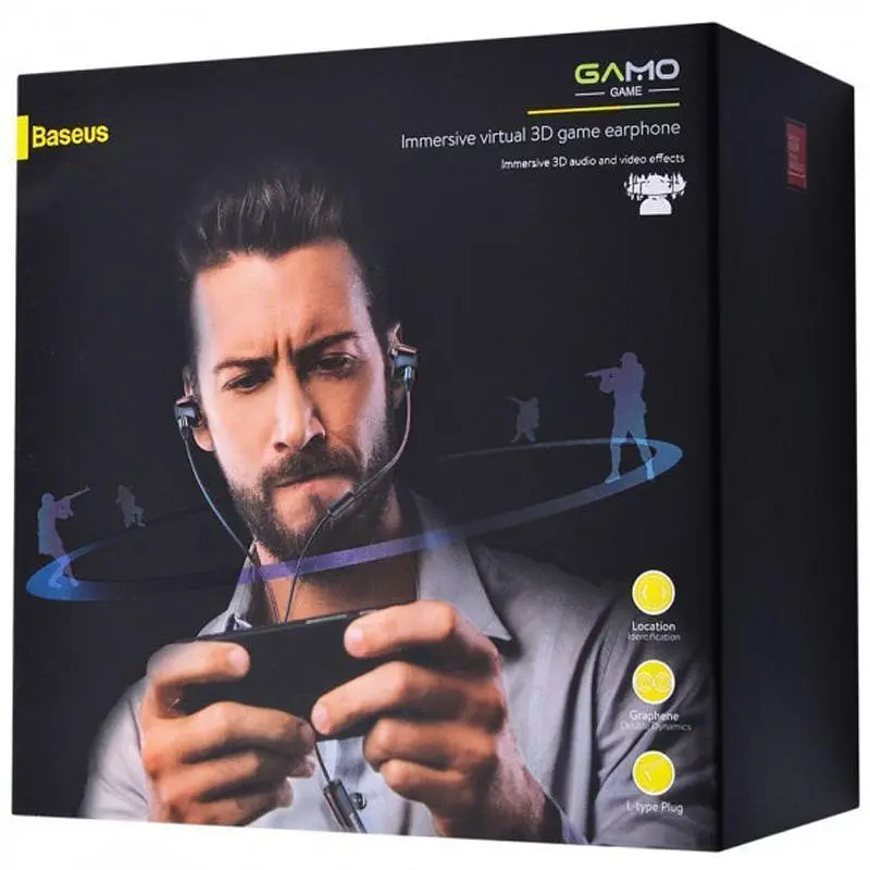 Навушники Baseus Immersive Virtual 3D GaXiaoming H08 NGH08-01 Black - фото 3