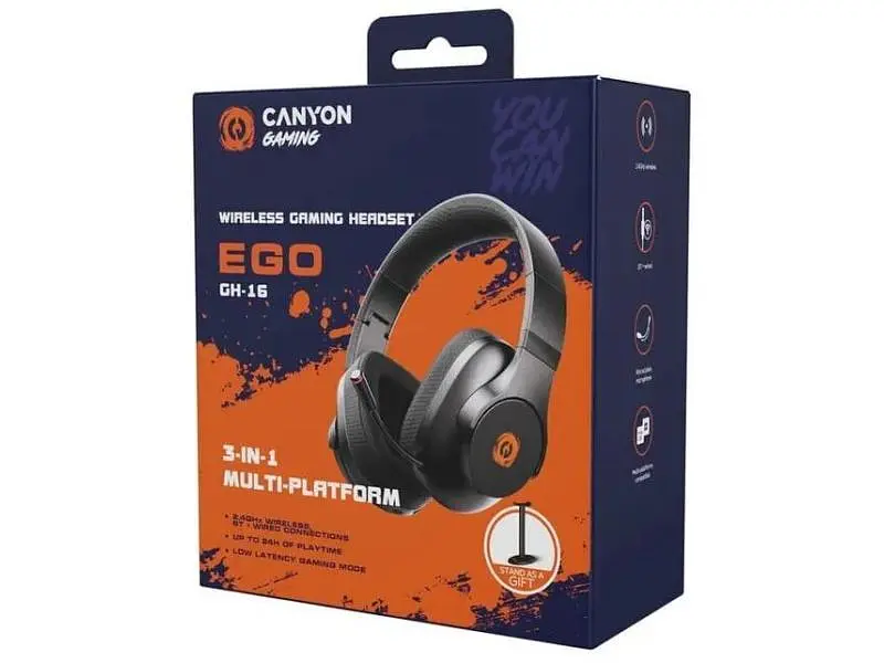 Навушники з мікрофоном Canyon EGO GH-16 Black (CND-SGHS16B) - фото 6