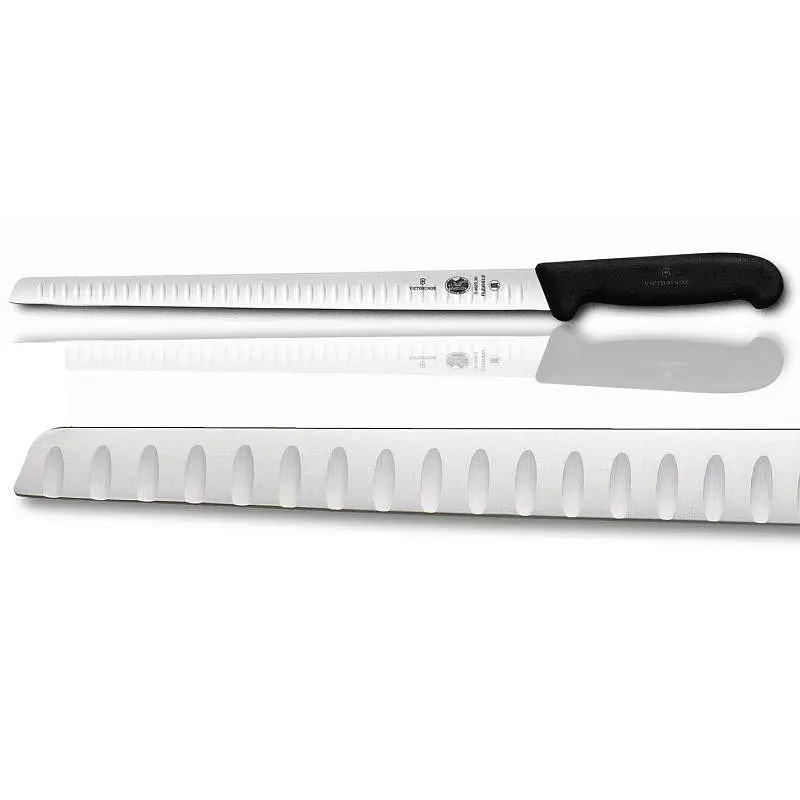 Кухонний ніж Victorinox Fibrox Salmon Flex лезо 30см ріфл. з чорн. ручкою - фото 3