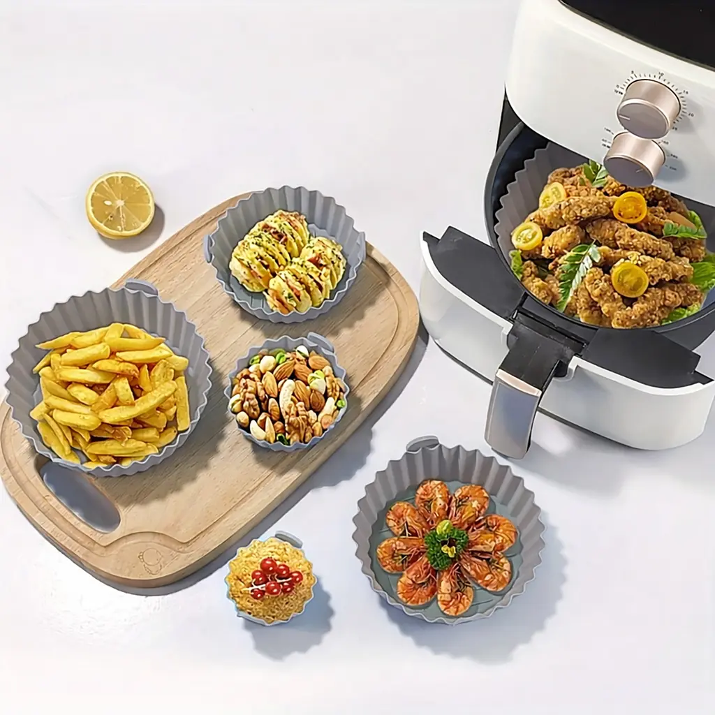 Набор силиконовых форм для аэрофритюрницы аэрогриля и духовки, 6 штук Серый 88341 - фото 9