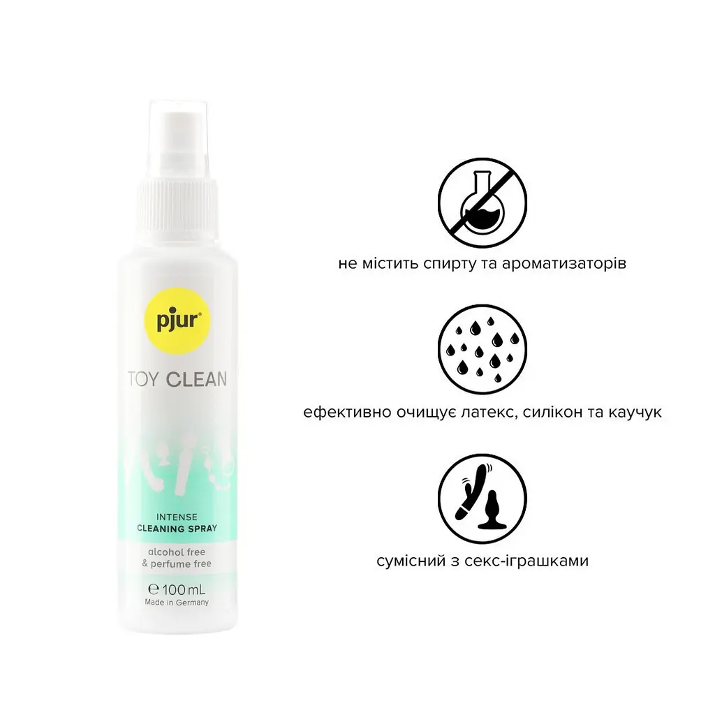 Pjur Toy Clean антибактеріальний спрей для очищення секс-іграшок, 100 мл - фото 2