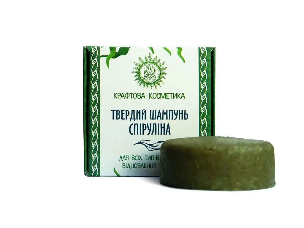 Шампунь твердий Велес 70г Спіруліна