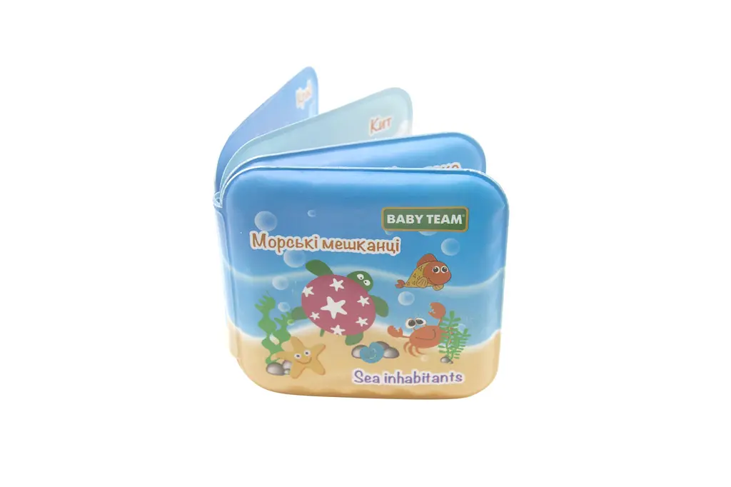 Іграшка-книжка для ванни з пискавкою 4+ Baby team Різні кольори