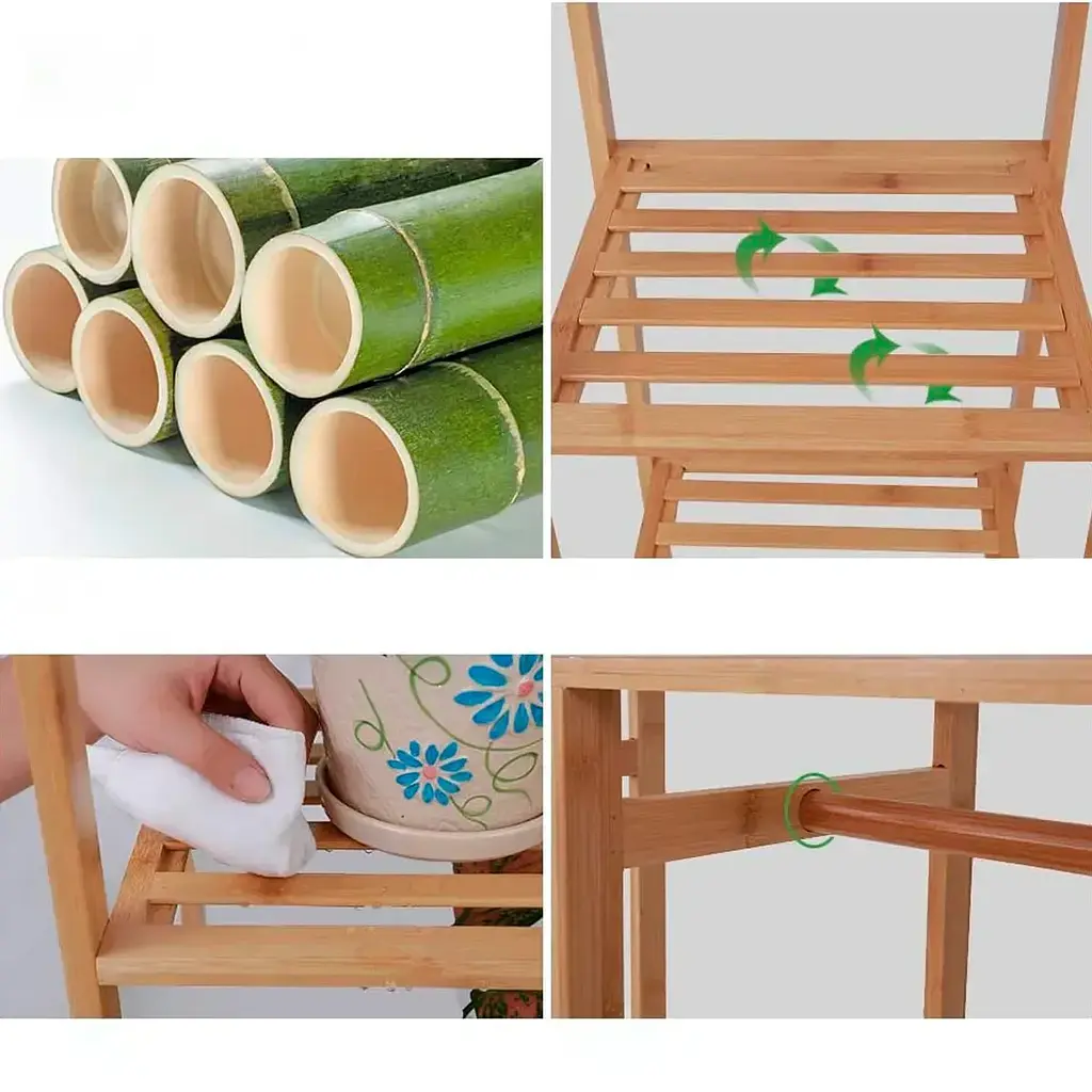 Вешалка стойка Supretto для одежды напольная бамбуковая (91670001) - фото 9