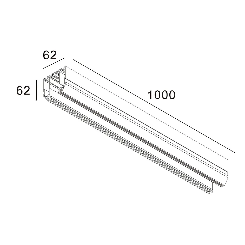 Магнитная шина Skarlat RGD S48V 1M WH - фото 2