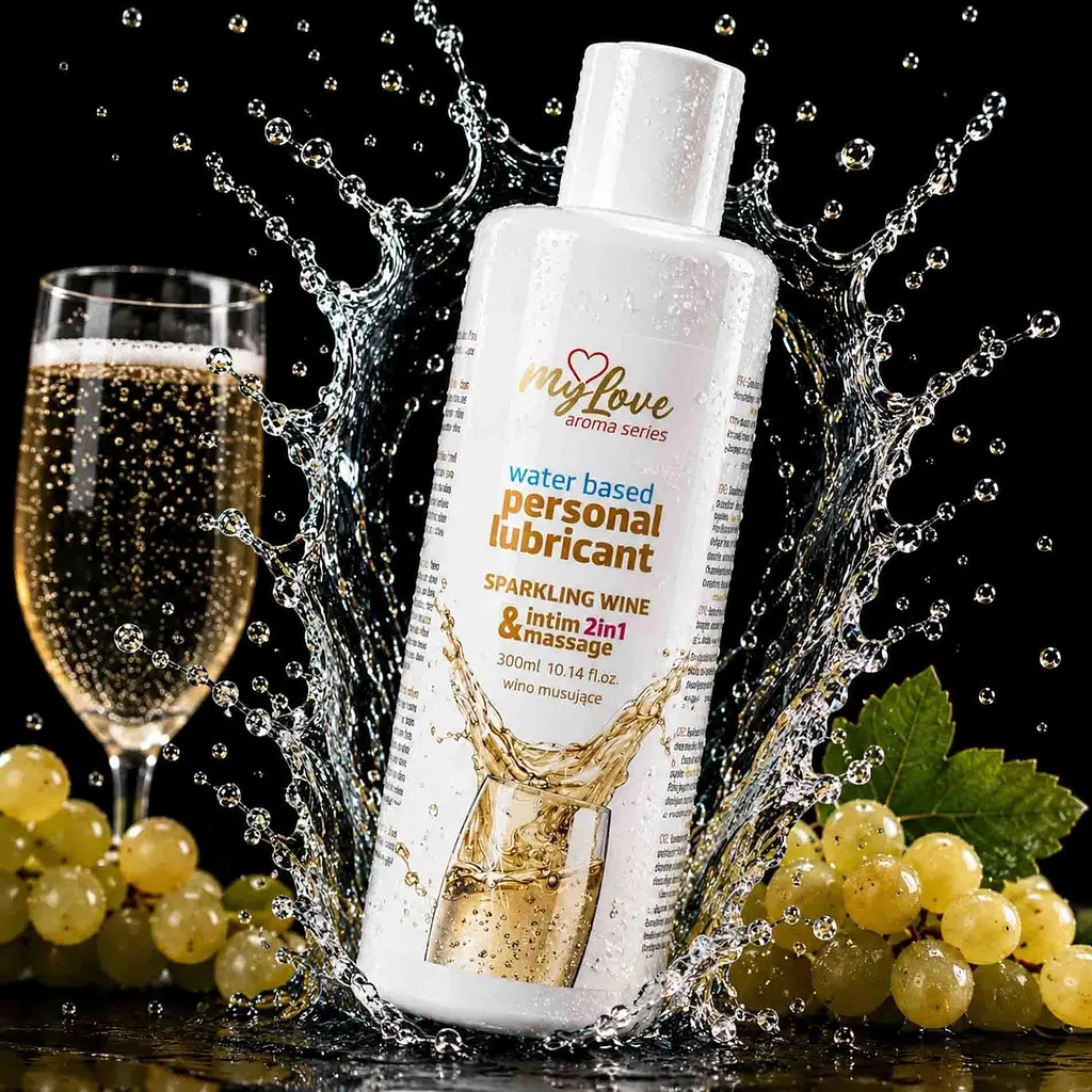 Лубрикант MyLove Aroma Series IntimMassage 2in1 Sparkling Wine, 300 мл - фото 2