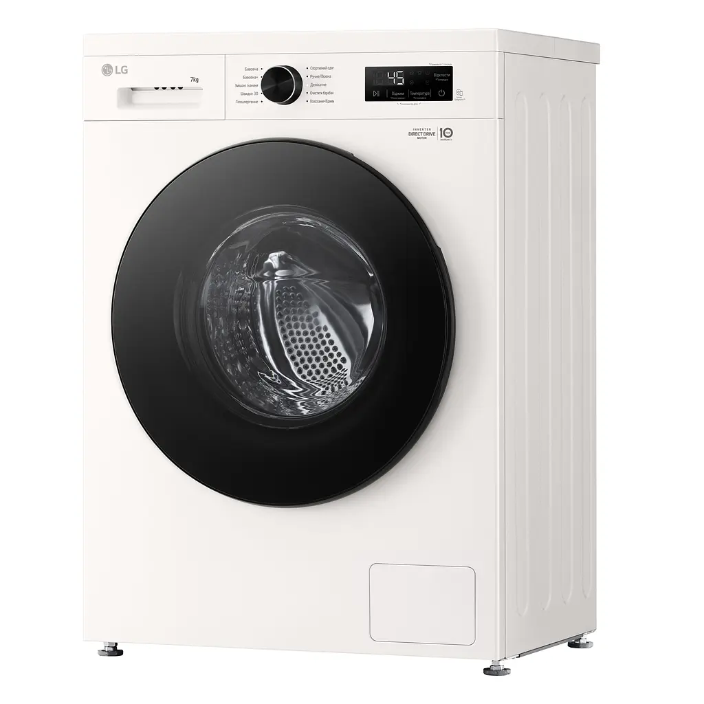 Стиральная машина LG фронтальная, 7кг, 1200, A+++, 44см, дисплей, пара, инвертор, белый (F2Y1HS5W) - фото 10