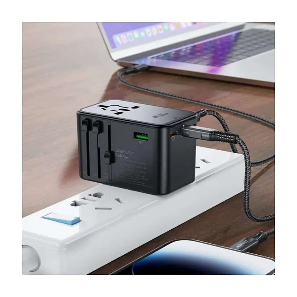 Зарядний пристрій Acefast 5xUSB 75W (3xUSB-C + 2xUSB-A) Gan Z1 Fast Charger (6974316282495) - фото 10