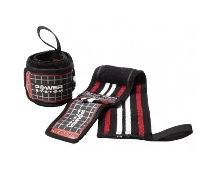 Бинти для зап'ясть (кистьові бинти) Power System PS-3500 Wrist Wraps Red/Black (пара) (PS-3500_Red-Black) - фото 3