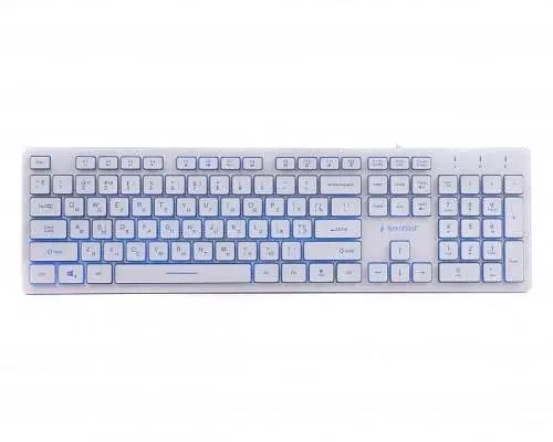 Клавіатура KB-UML3-01-W-UA, 3-х кольорове підсвічування клавіш, USB, White (KB-UML3-01-W-UA) Gembird teh0028299 - фото 3