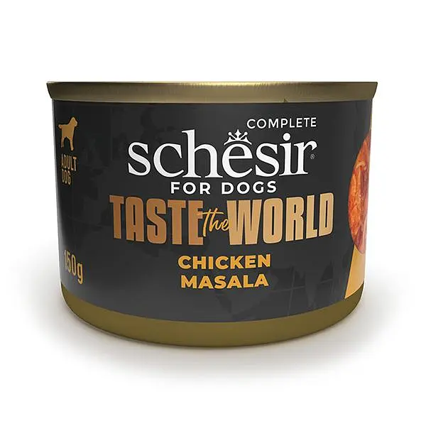 Вологий корм Schesir Taste the World Chicken Masala Шезір масала з куркою консерви в бульйоні для собак 150 г (122544)