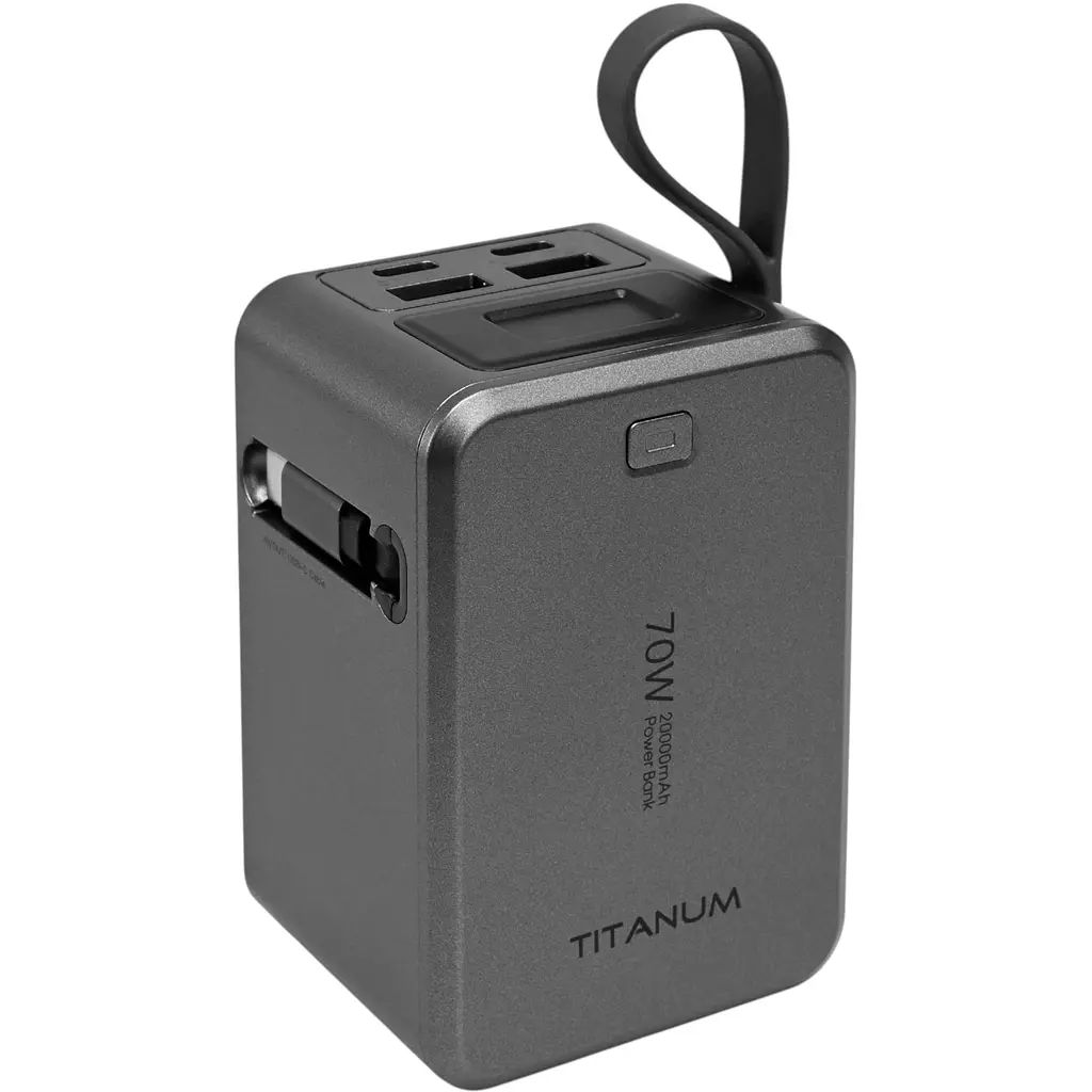 Павербанк Titanum WP049 PD70W 20000mAh сірий (TPB-WP049-G) - фото 4