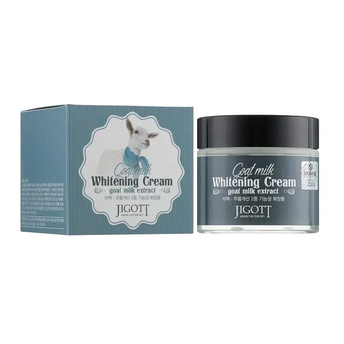 Освітлювальний крем для обличчя Козяче молоко GOAT MILK Whitening Cream Jigott 70 мл - фото 2