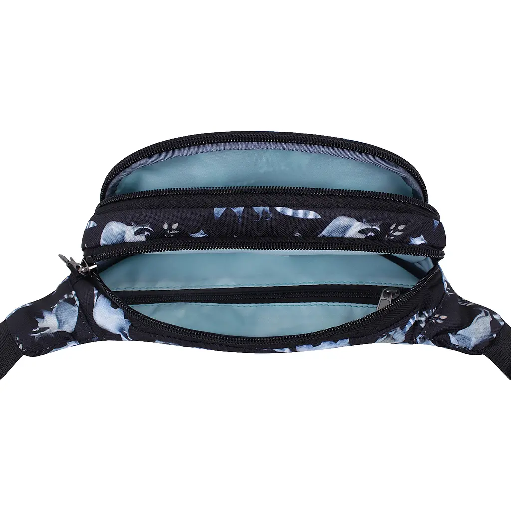 Сумка-бананка Bagland Bella 2 л сублімація 982 чорна з принтом (00202664) - фото 4