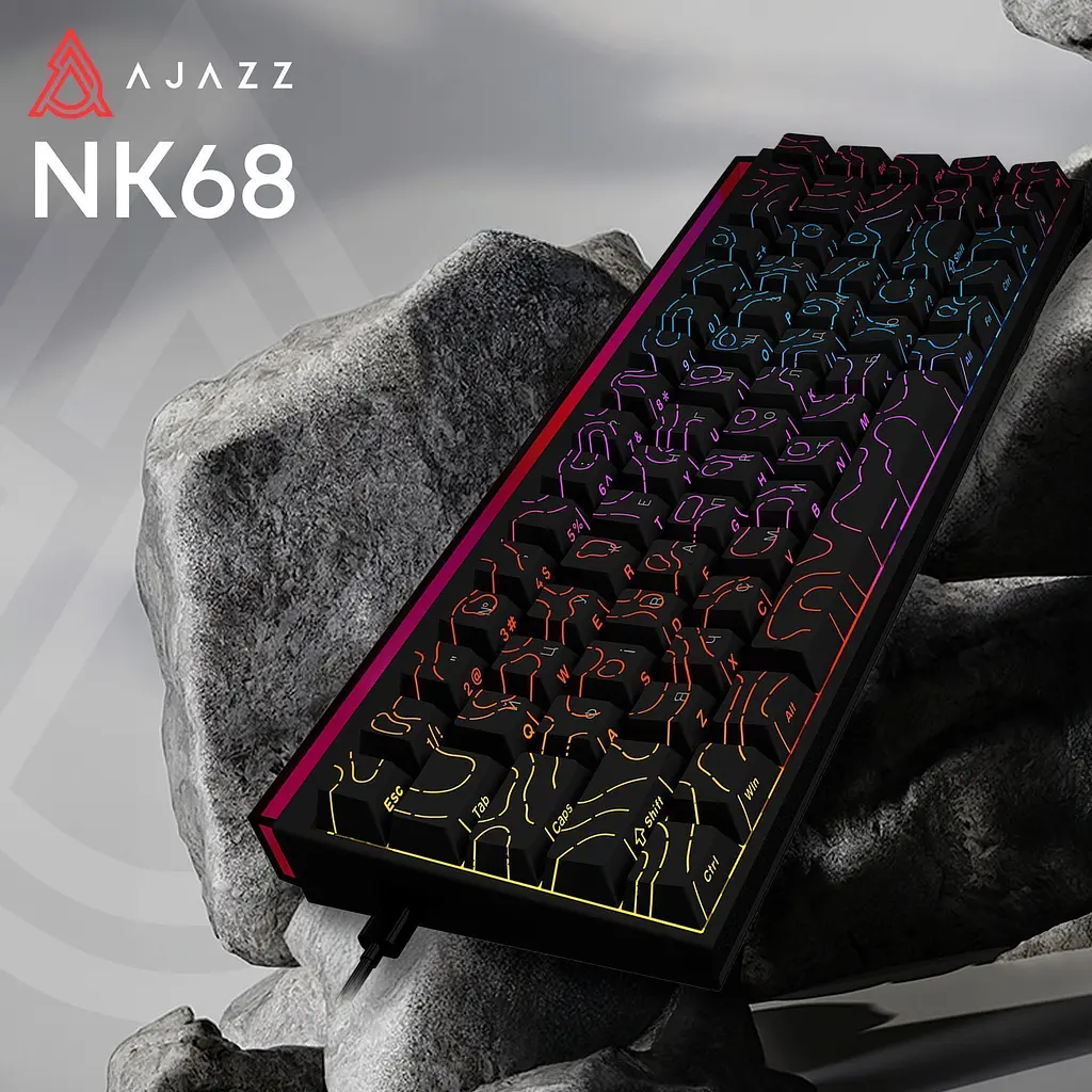 Клавіатура Ajazz NK68 Red Switch UA Black (NK68-R-S-B) [156873] - фото 14