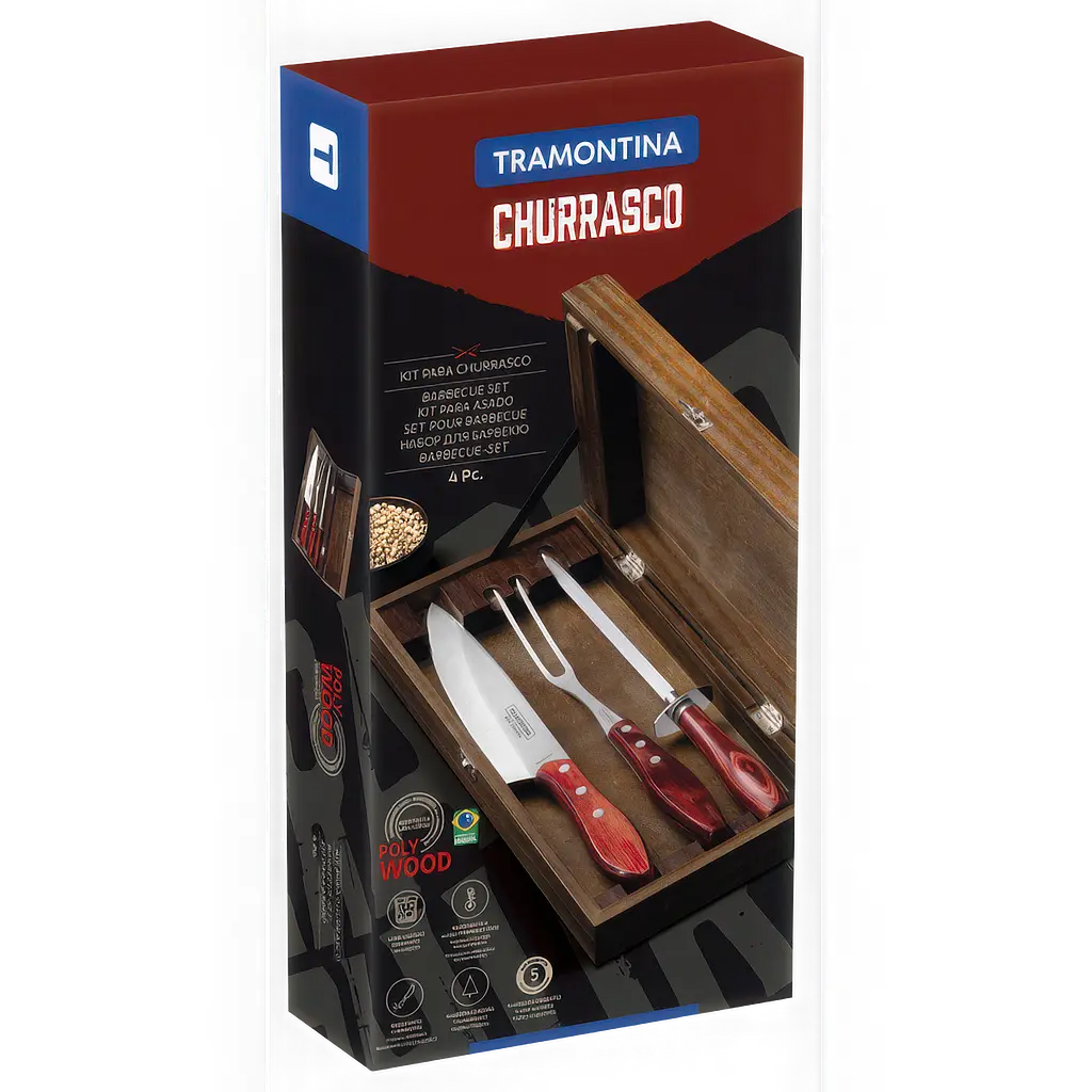 Набор для барбекю Tramontina Polywood Barbecue 3 предмета (21198/764) - фото 3