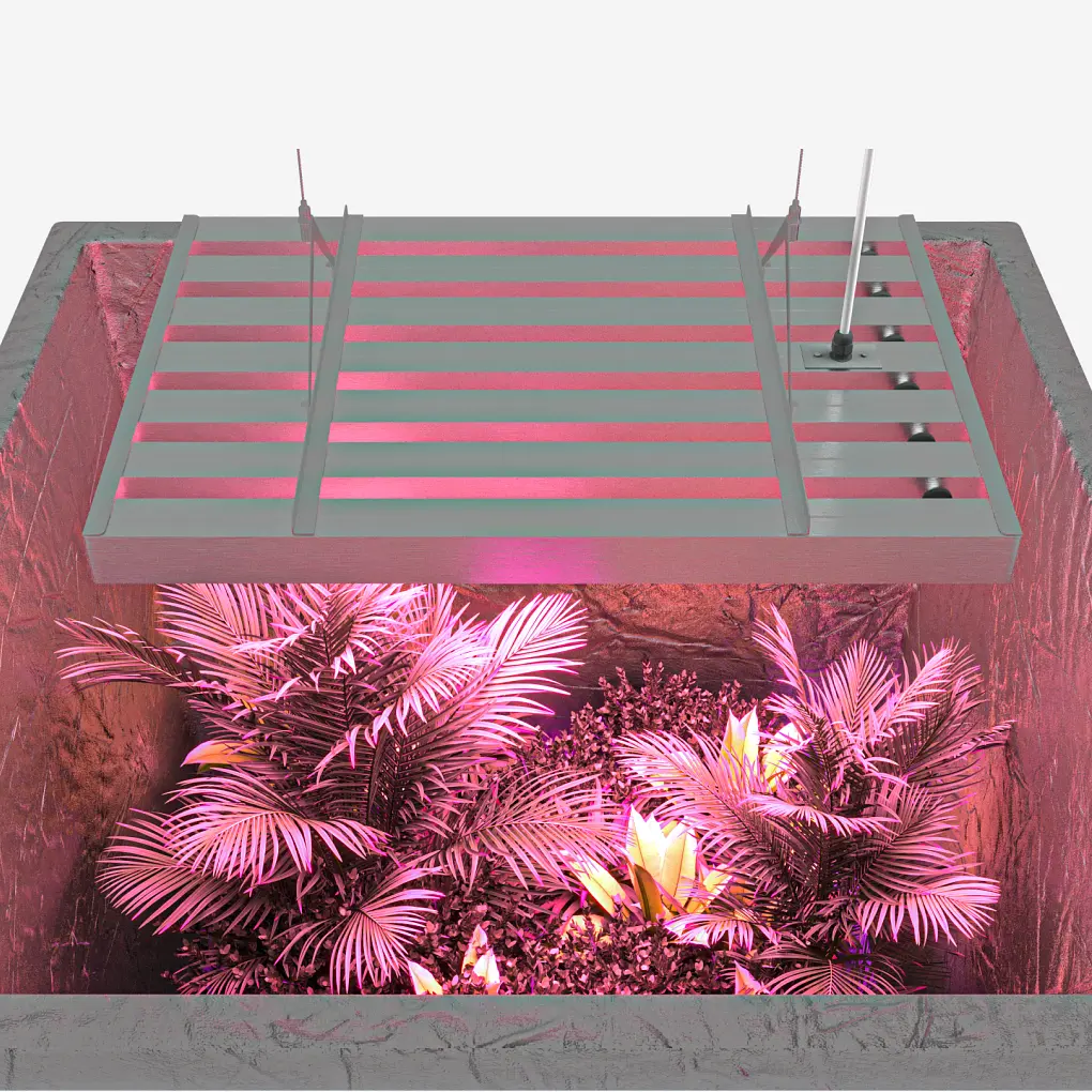 Подвесной светодиодный фитосветильник X-LED 100 ВТ (400x240x43) - фото 3
