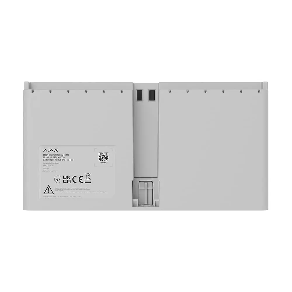 Перезарядна Li-ion батарея Ajax EN54 Internal Battery (24h) White для EN54 Fire Hub Jeweller / EN54 Fire ReX Jeweller (26-00638) - фото 5