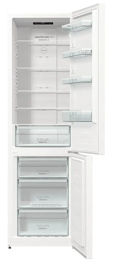 Холодильник з нижньою морозильною камерою Gorenje NRK6201EW4 200х60х60см 2 двері 235 (96) л А+ Total NF Зона свіжості білий - фото 4
