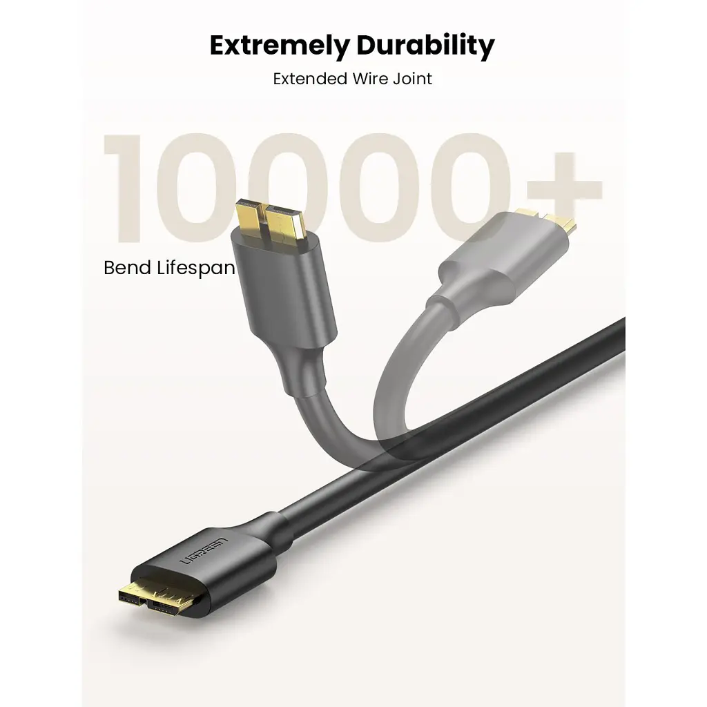 Дата кабель USB 3.0 AM to Micro B 0.5m US130 black Ugreen (10840) - фото 6