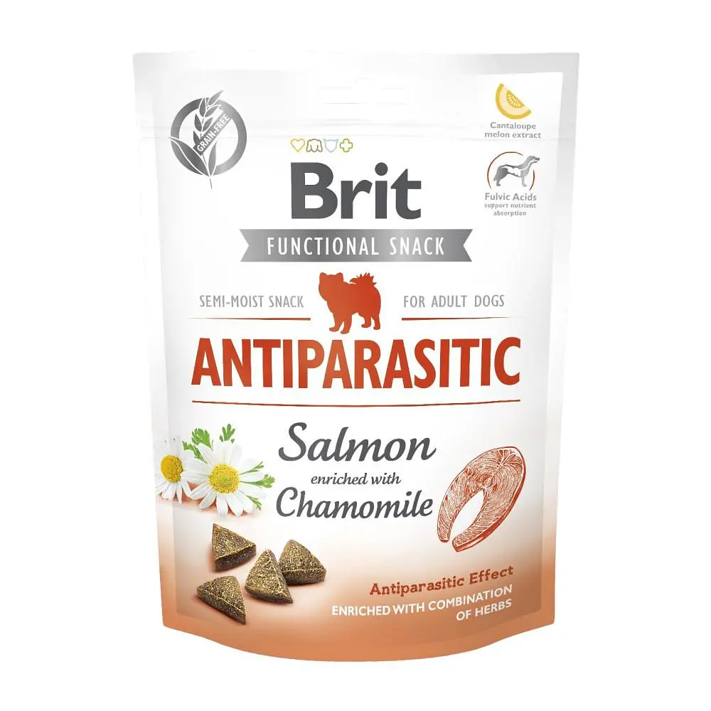 Функціональні ласощі для собак Brit Care Functional Snack Antiparasitic Salmon з лососем 150 г (111425/540013)