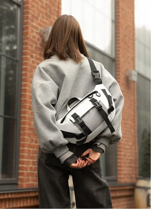 Велика жіноча поясна сумка бананка Sambag 38х21 см sum0027225 - фото 8