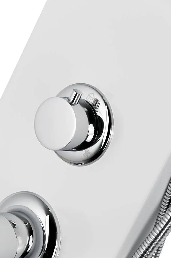 Душова панель Corsan Alto white LED з виливом A017MWHLEDW, Хром - фото 3
