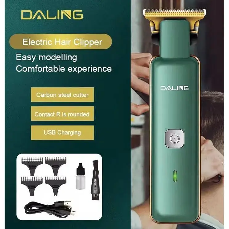 Триммер мужской аккумуляторный Daling DL-1570 5 Вт Зеленый - фото 2