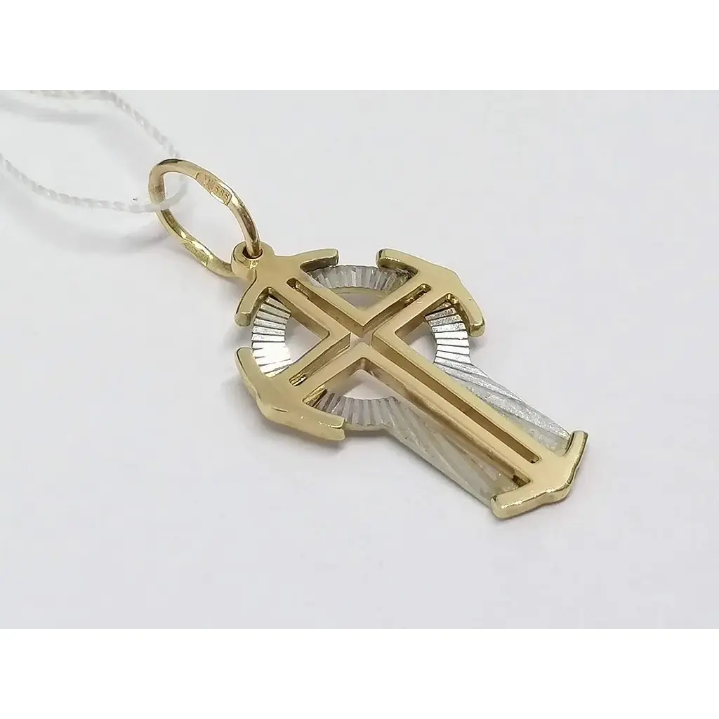 Золотий хрестик Харківська ювелірна фабрика з алмазною гранню. 11560-АЛМ - фото 3