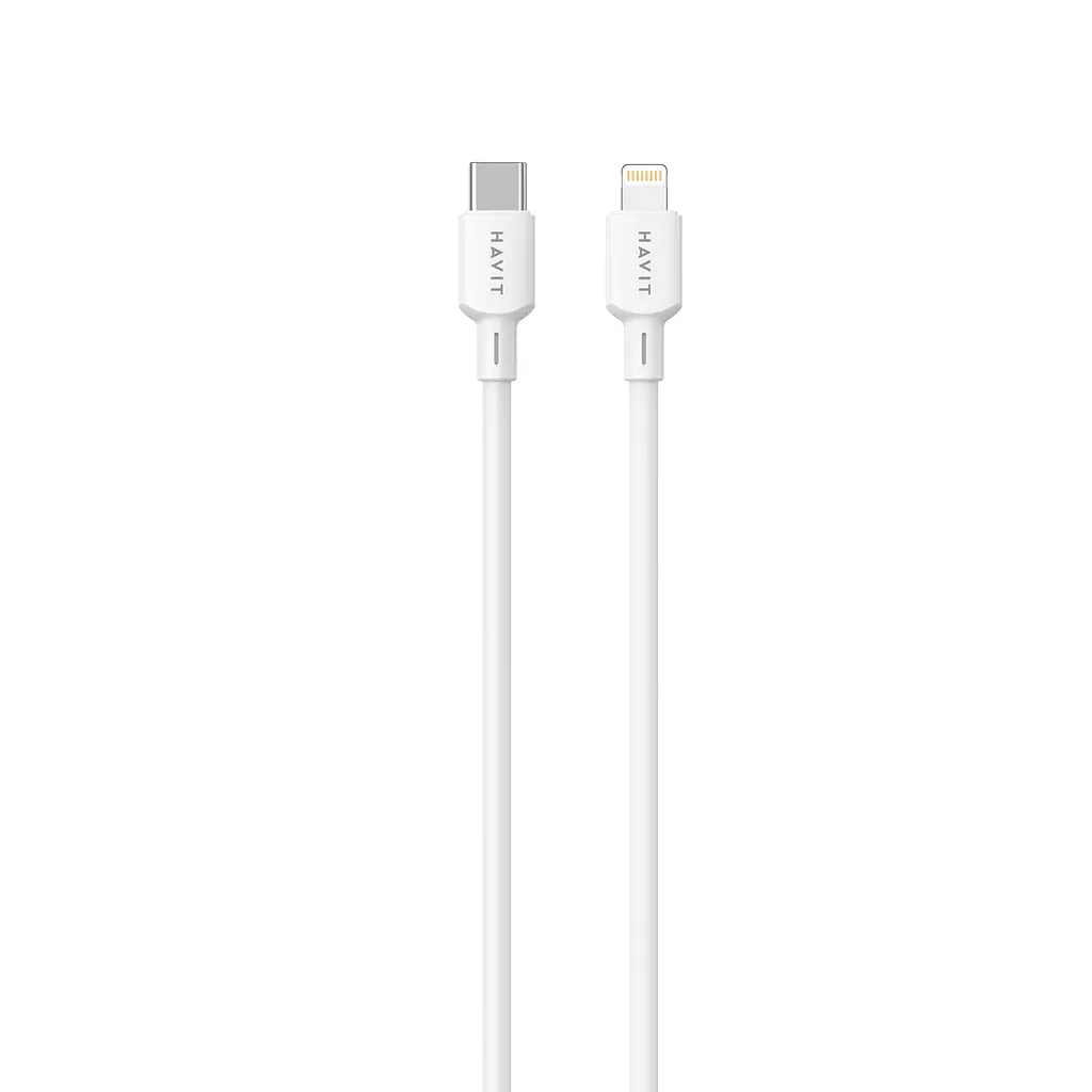 Кабель USB-C - Lightning HAVIT CBX311 PD30W 3A 2м White HAVIT (29265-000)