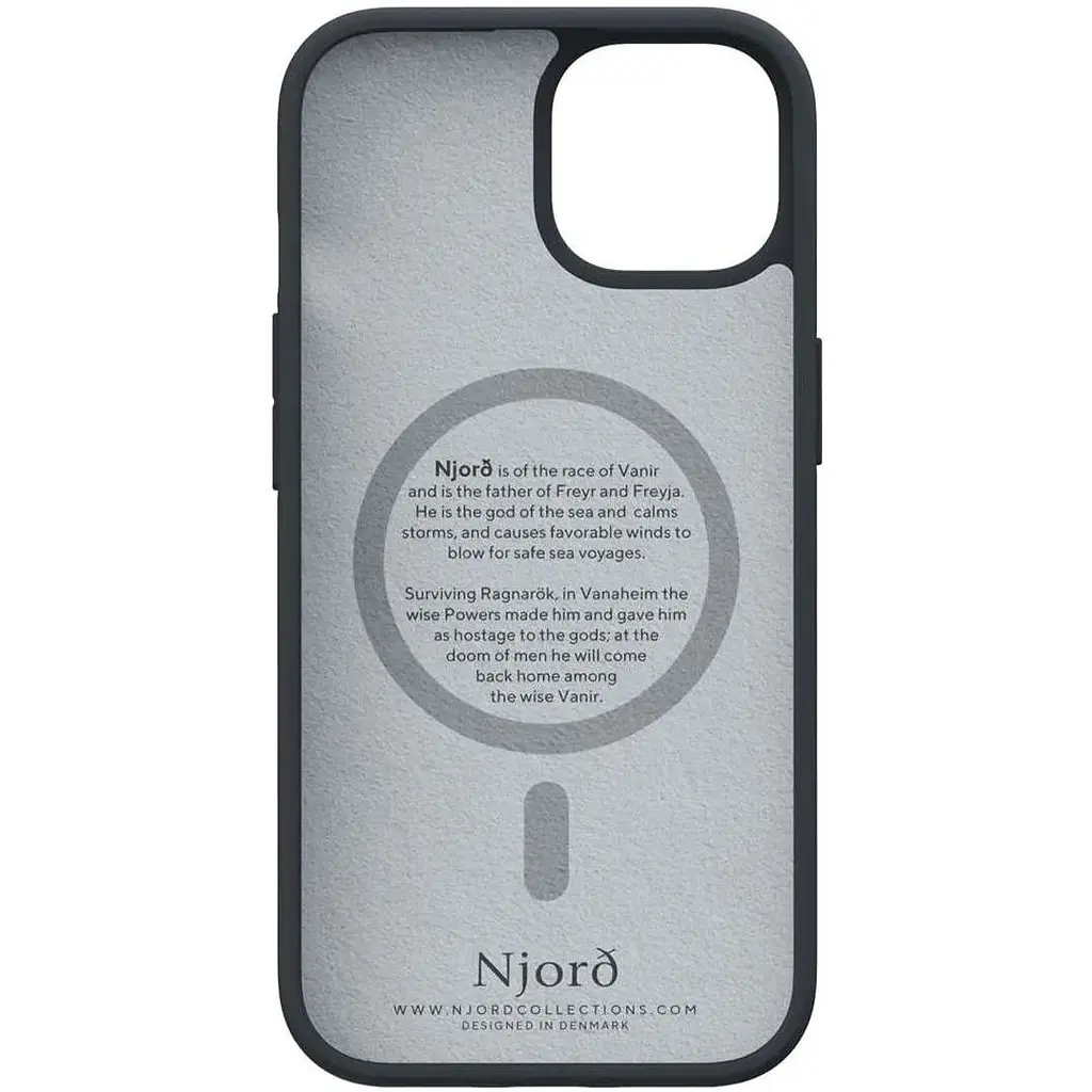 Чехол-накладка Njord Suede MagSafe Case Black для iPhone 15 Plus (NA52SU00) - фото 5