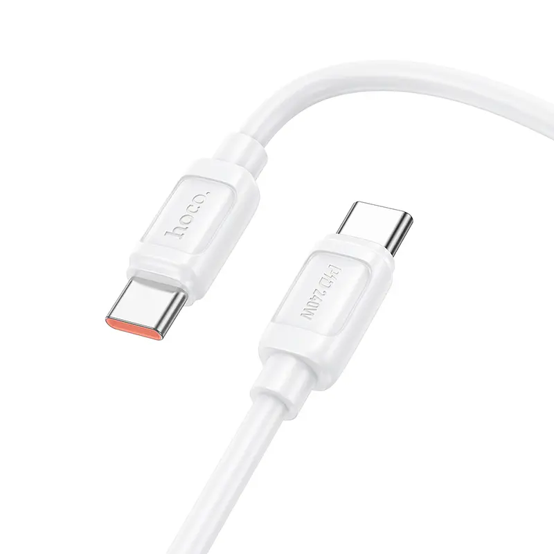Кабель Hoco X115 Surpass 240W fast charging data cable Type-C to Type-C White