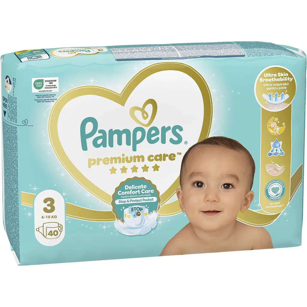 Подгузники Pampers Premium Care Размер 3 (6-10 кг) 40 шт.  - фото 2