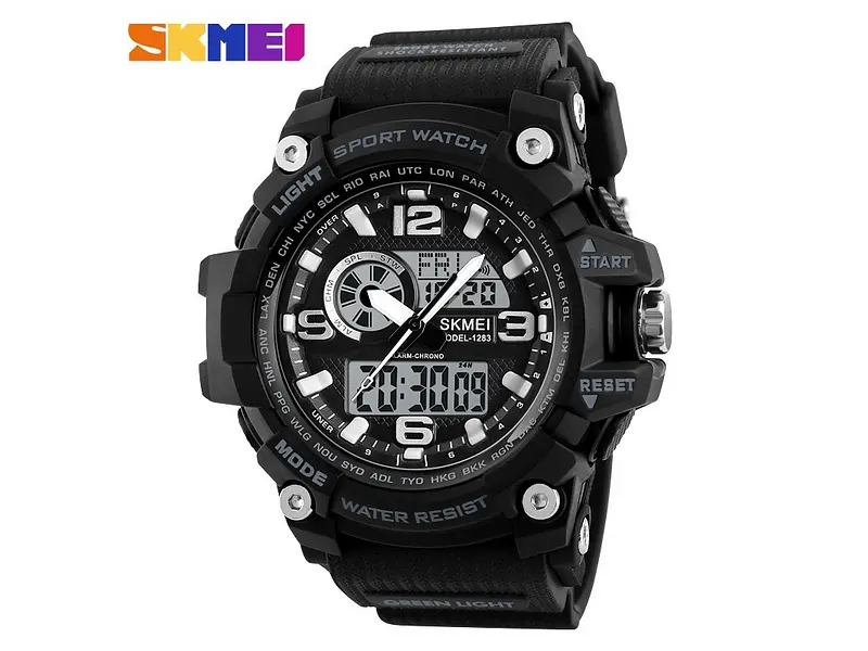 Чоловічий наручний годинник 1283 All Black. Skmei acs0030825 - фото 2