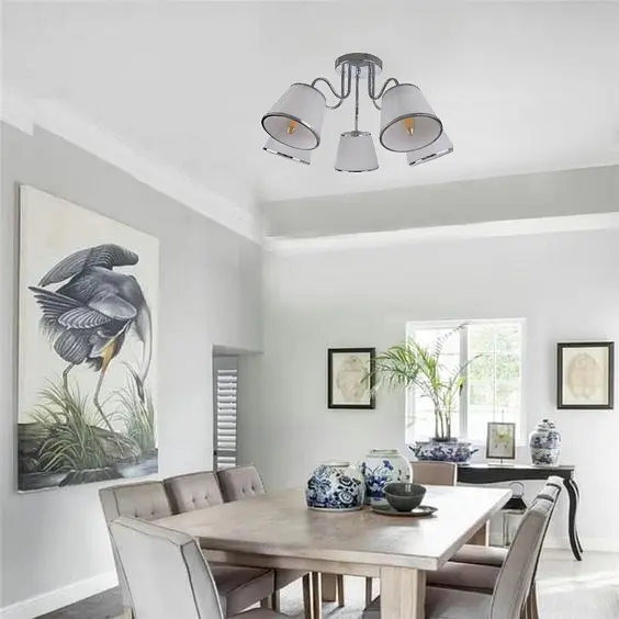 Люстра потолочная Brille с абажуром E14 40W CH (BKL-687C/5) - фото 4