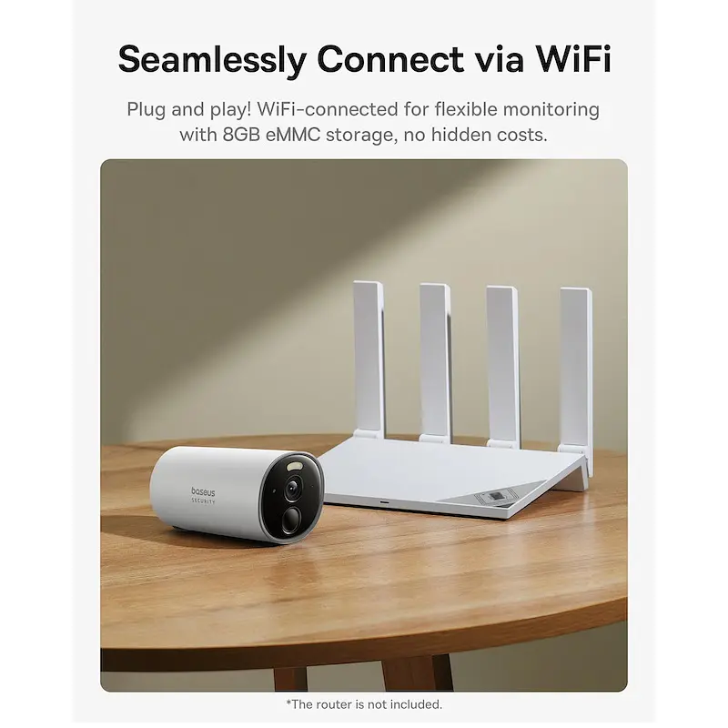 IP-камера відеоспостереження Baseus Security B1 Outdoor Camera 2K біла (S0SV002130) - фото 8