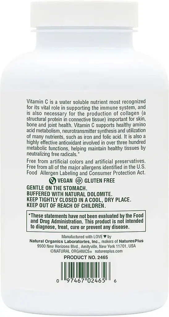 Витамины и минералы Natures Plus Orange Juice Vitamin C 500 mg, 90 жевательных таблеток - фото 3