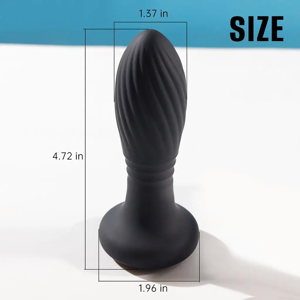 Анальна пробка - Thrusting Anal Plug Black - фото 4