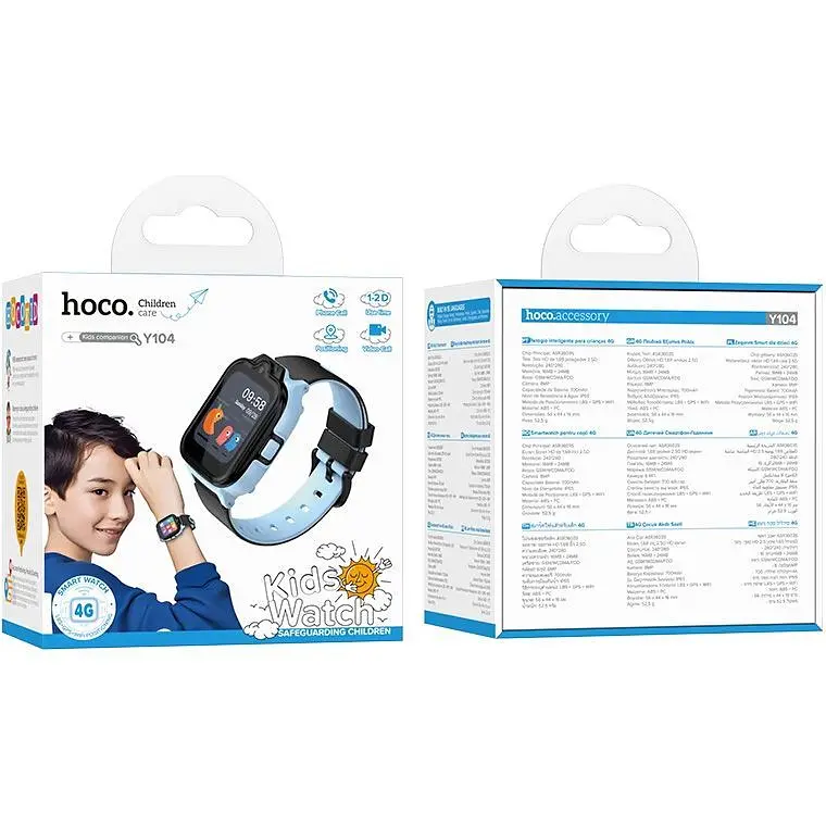 Детские смарт-часы Hoco Y104 Blue (6942007646369) [143161] - фото 3